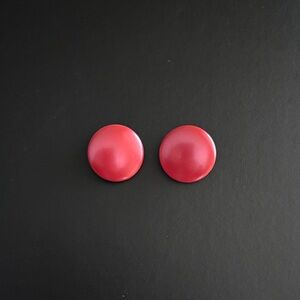 Vintage Pink Clip On Earrings